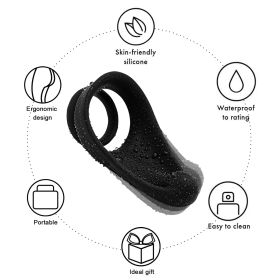 Penis Ring with Teasing Tail Stretchy Ring for Penis Stimulation;  Penis Trainer Sex Ring for Men Harder Longer Stronger Sexual Pleasure Enhance;  Adu (Color: Black)