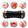 3 in 1 Male Masturbators Adult Sex Toys with Realistic Textured Mouth Vagina and Tight Anus, Men's Pocket Pussy Blowjob Stroker Anal Play Sex Toys for